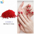 Pigmento orgânico cosmético D&amp;C Red 21 AL Lake CI 45380, vermelho 21 lagos para esmalte